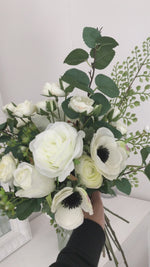 White Anemone & Rose Arrangement