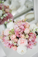 Pink Hydrangea & White Rose Arrangement - Edison & James