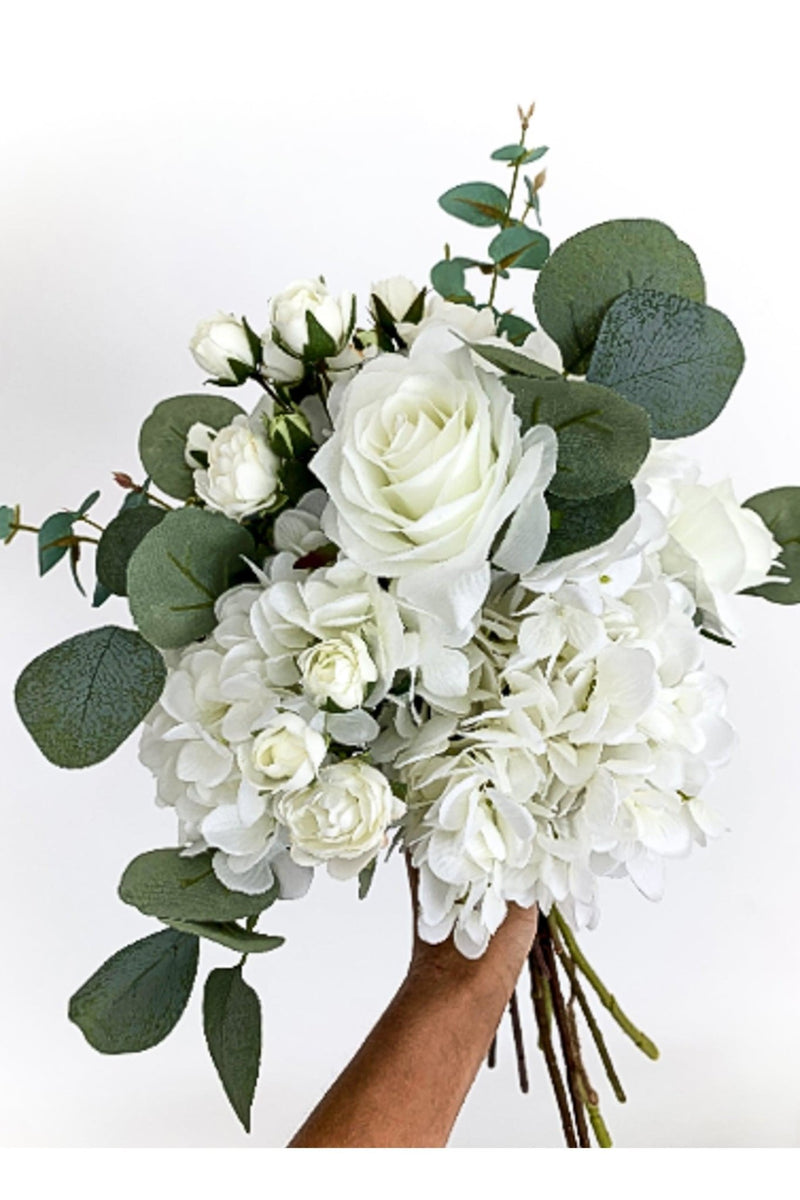 White Rose & Eucalyptus Arrangement - Edison & James